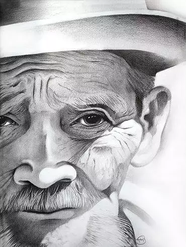 Illustration de "Vieil homme au chapeau"