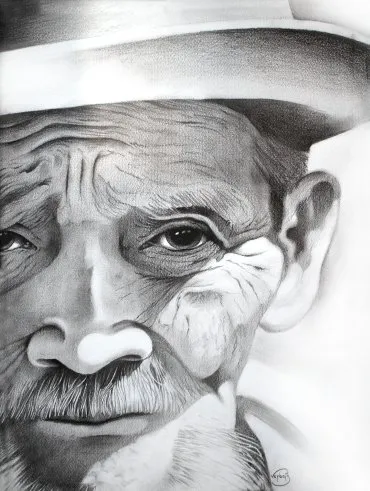 Illustration de "Vieil homme au chapeau"