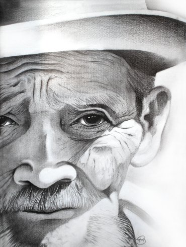 "Vieil homme au chapeau"